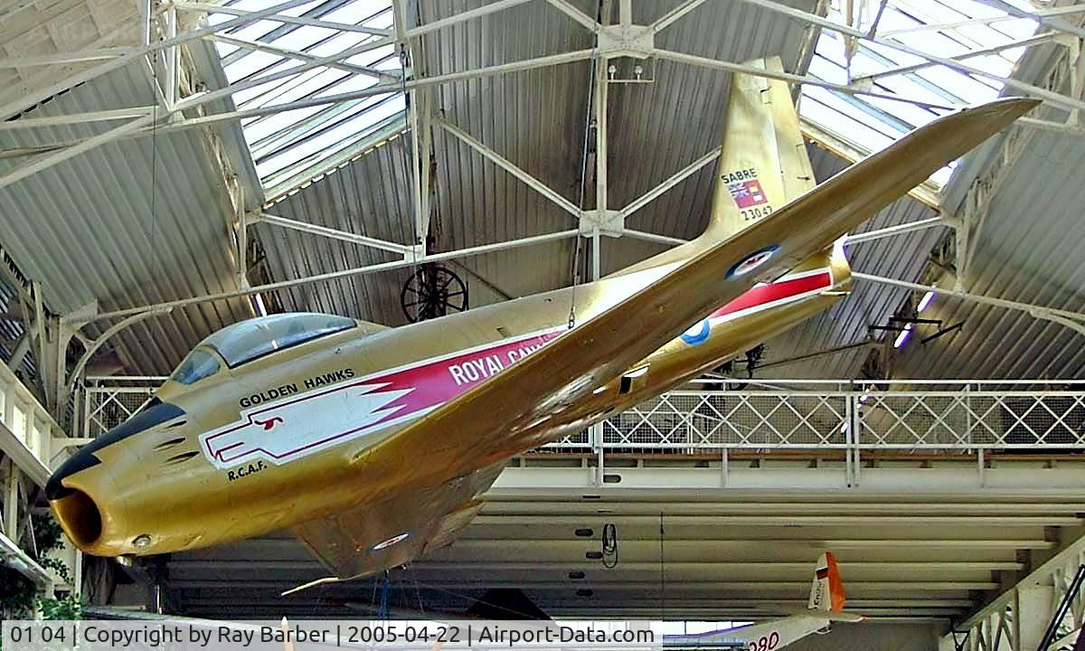01 04, Canadair CL-13B Sabre 6 C/N S6-1613, 01+04   Canadair CL-13B Sabre Mk.6 [1613] Technikmuseum Speyer~D 22/04/2005