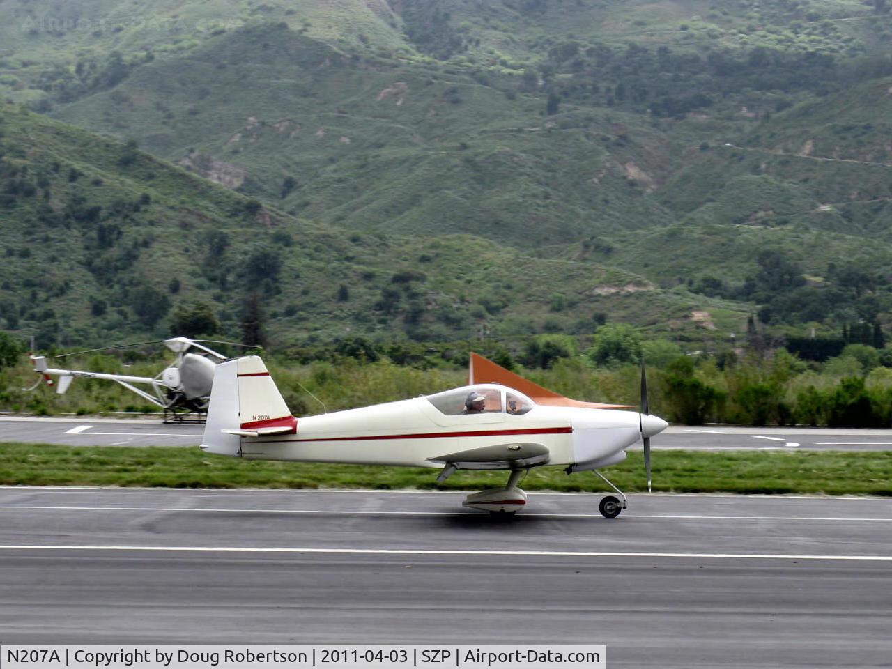 N207A, 1993 Vans RV-6A C/N 20430, 1993 Abercrombie VAN's RV-6A, Lycoming O-320 160 Hp, landing roll Rwy 22