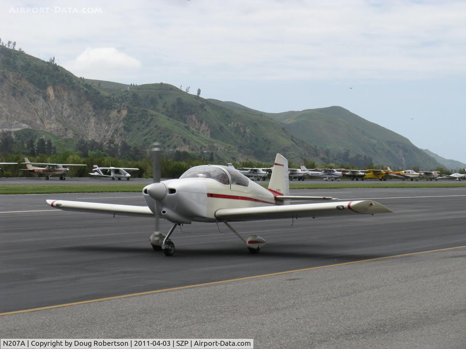 N207A, 1993 Vans RV-6A C/N 20430, 1993 Abercrombie VAN's RV-6A, Lycoming O-320 160 Hp, taxi back