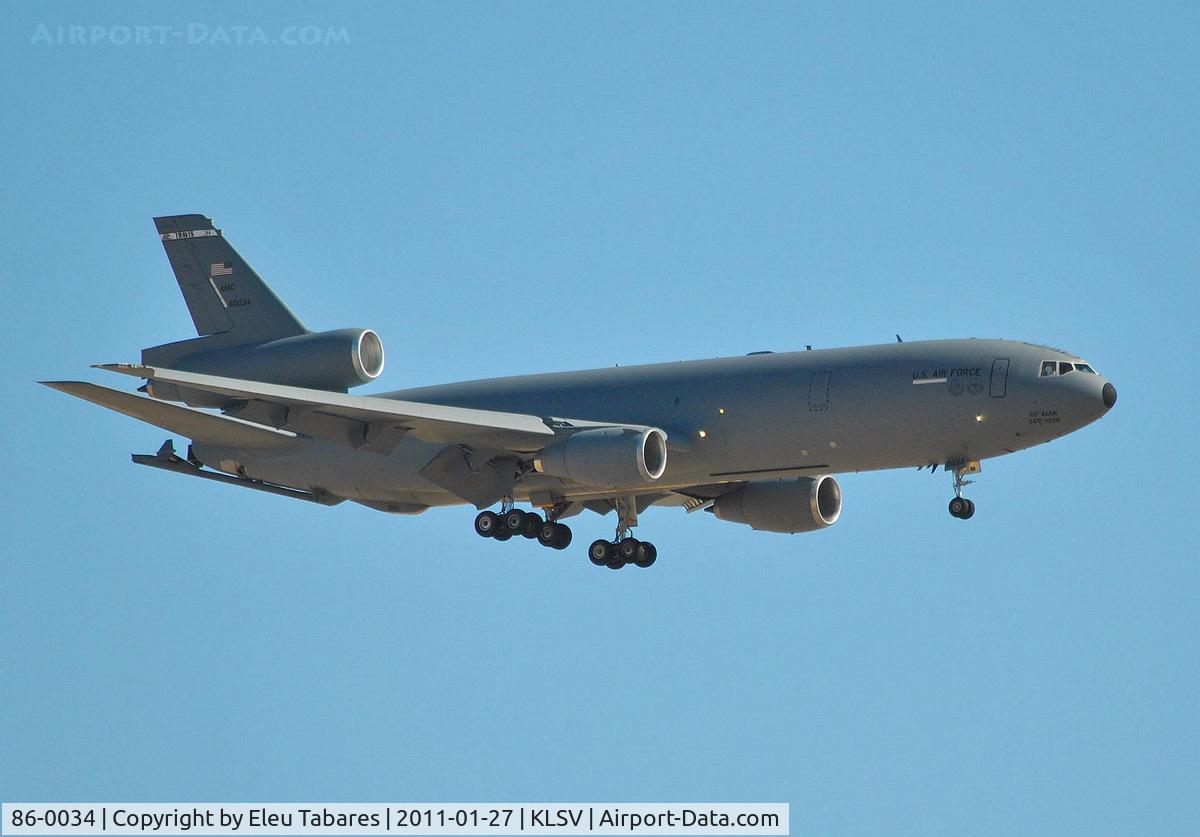 86-0034, 1986 McDonnell Douglas KC-10A Extender C/N 48247, Taken during Red Flag Exercise at Nellis Air Force Base, Nevada.