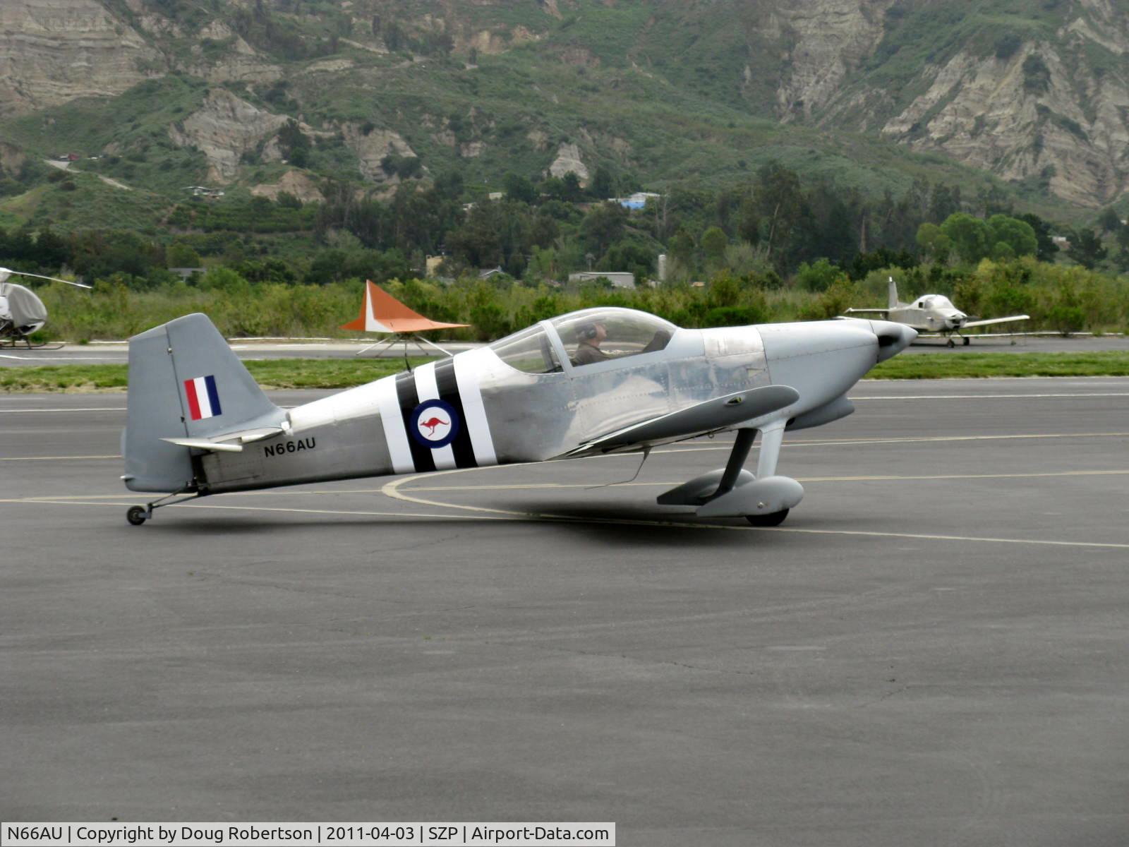N66AU, Vans RV-6 C/N 20119, 2009 Farmer VAN's RV-6, Lycoming O-320 160 Hp, taxi