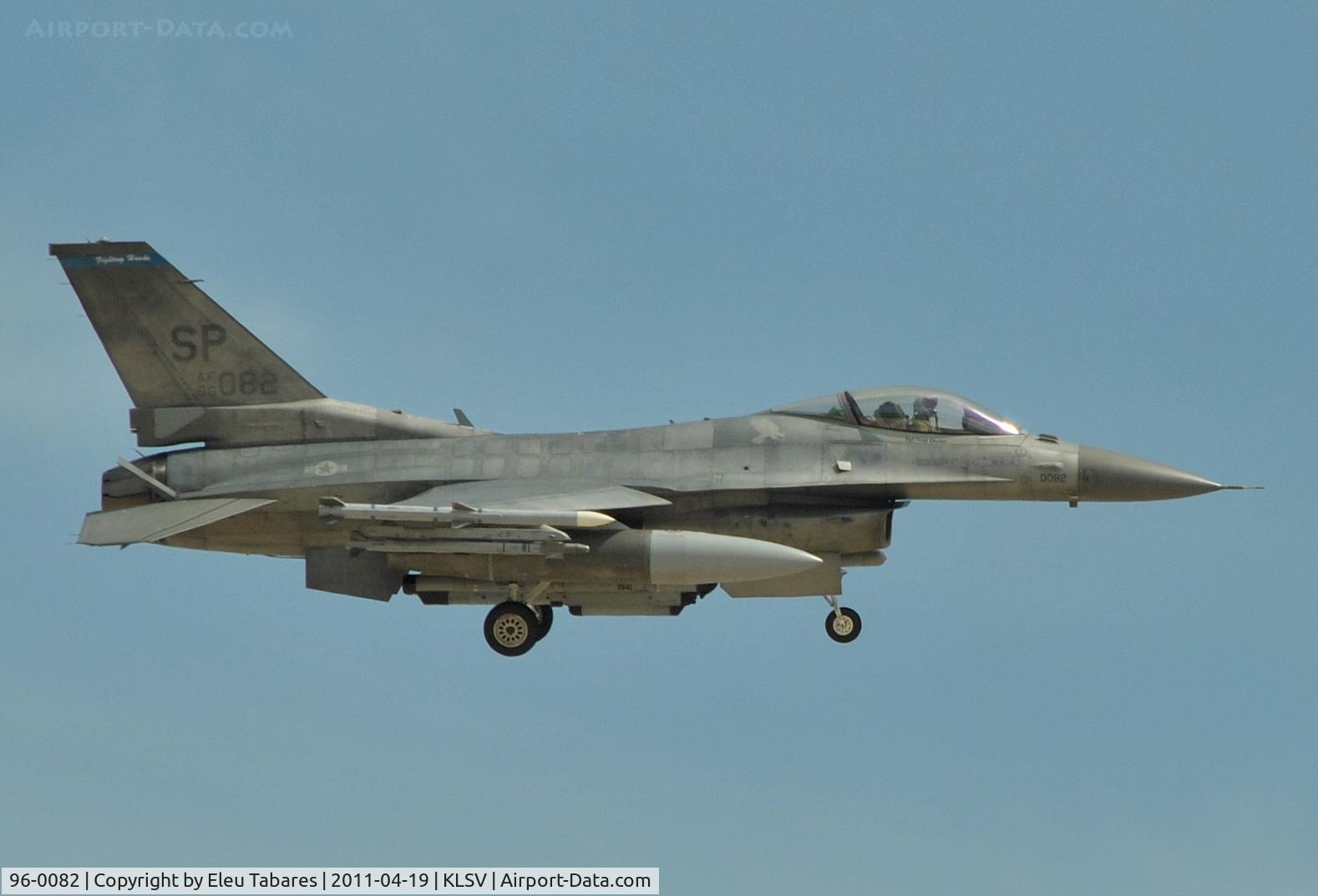 96-0082, Lockheed Martin F-16CJ Fighting Falcon C/N CC-204, Taken during Green Flag Exercise at Nellis Air Force Base, Nevada.