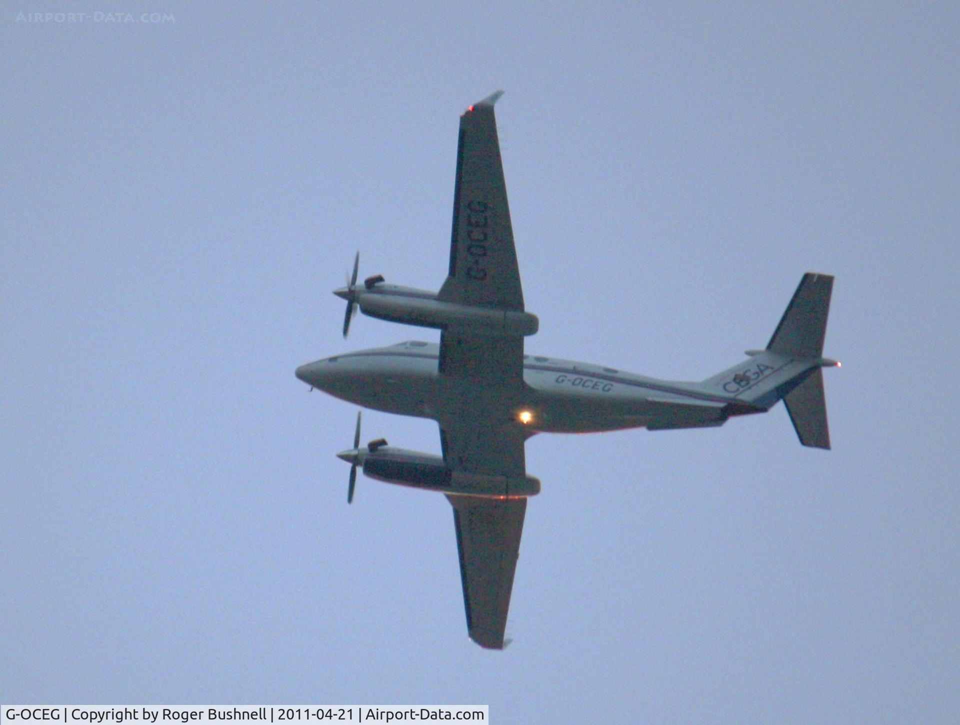 G-OCEG, 1980 Beech B200 King Air C/N BB-588, Flying over the New Forest