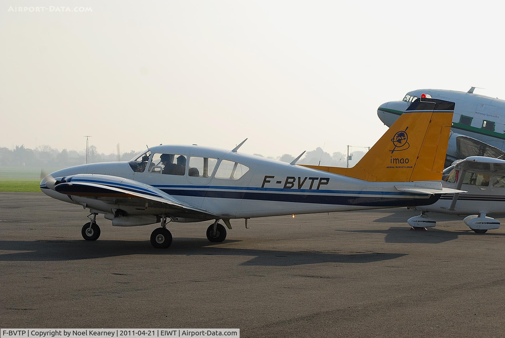 F-BVTP, Piper PA-23-250 Aztec C/N 273901, Just about to depart from Weston...