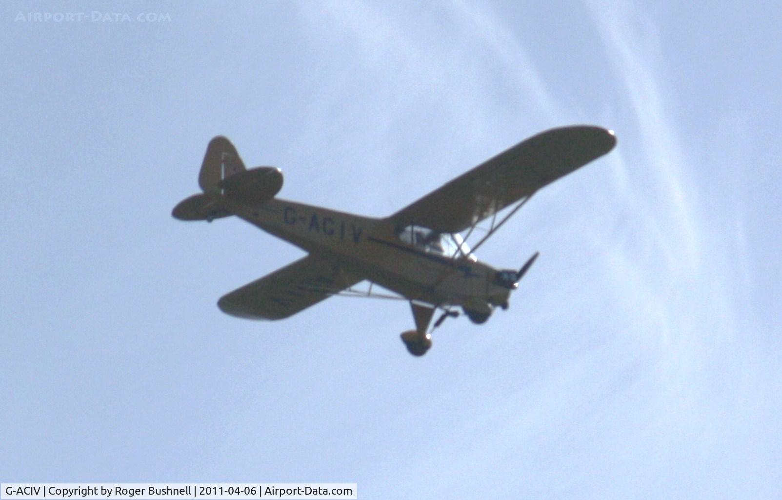G-ACIV, De Havilland DH.80A Puss Moth C/N 2131, Flying over North Gorley Hampshire U.K.