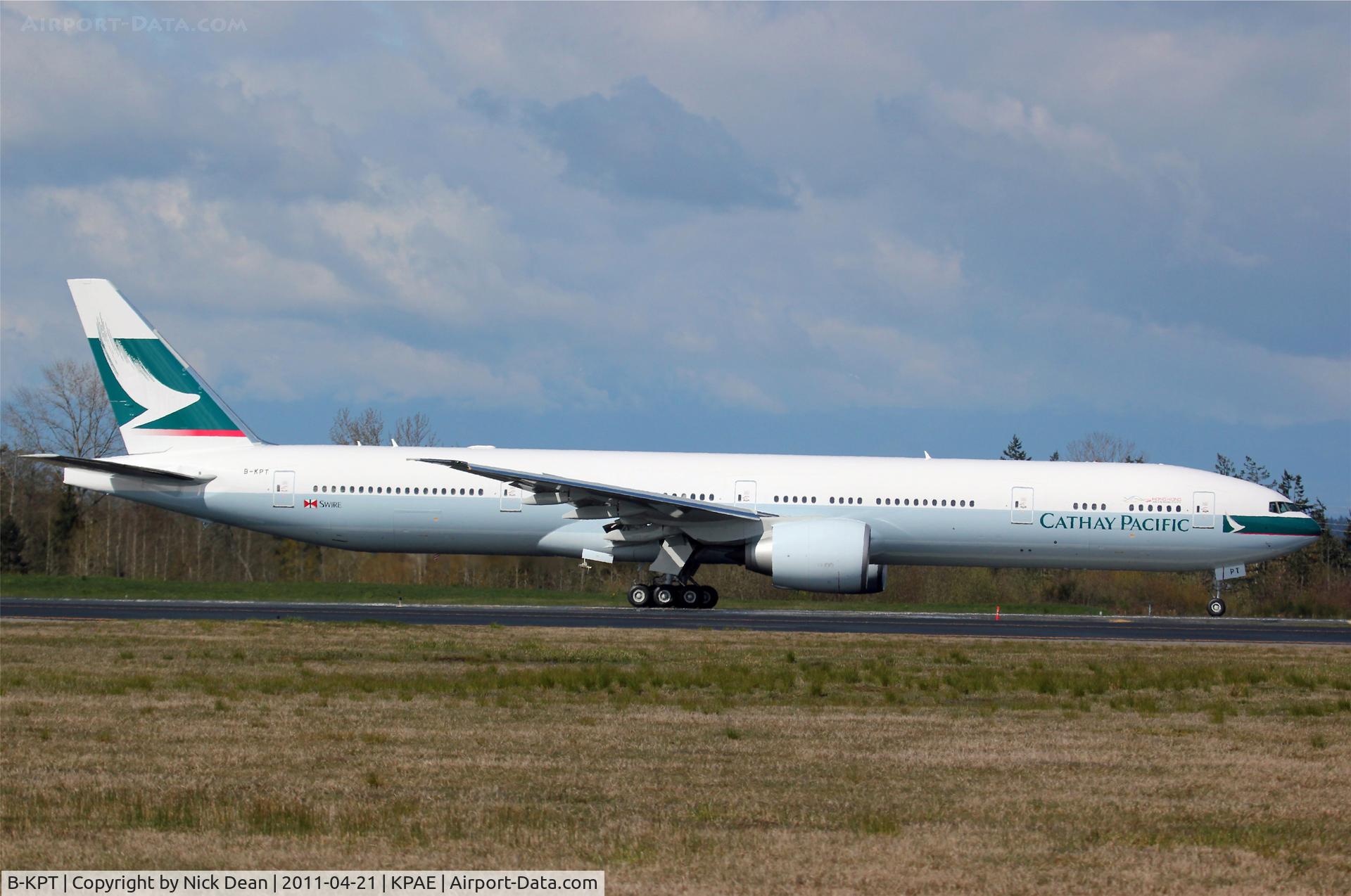 B-KPT, 2011 Boeing 777-367/ER C/N 37896, KPAE Boeing 815 returning from a test flight.