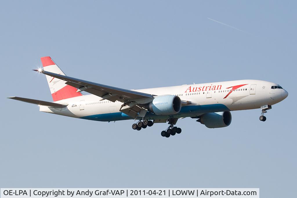 OE-LPA, 1997 Boeing 777-2Z9/ER C/N 28698, Austrian Airlines 777-200
