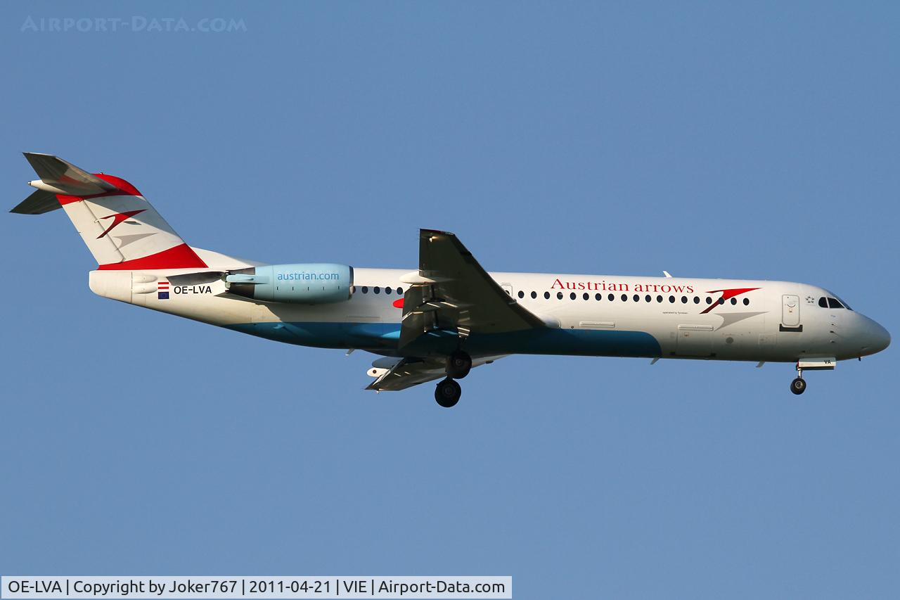 OE-LVA, 1994 Fokker 100 (F-28-0100) C/N 11490, Austrian arrows