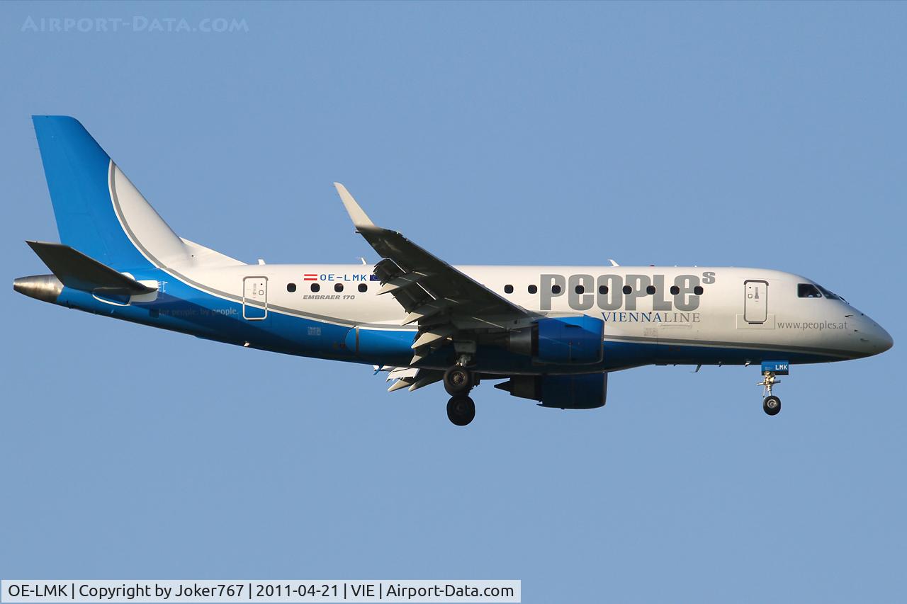 OE-LMK, 2006 Embraer 170LR (ERJ-170-100LR) C/N 17000150, People's Viennaline