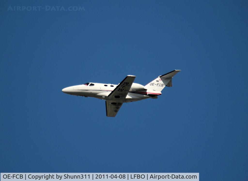 OE-FCB, 2008 Cessna 510 Citation Mustang Citation Mustang C/N 510-0044, Taking off rwy 32R