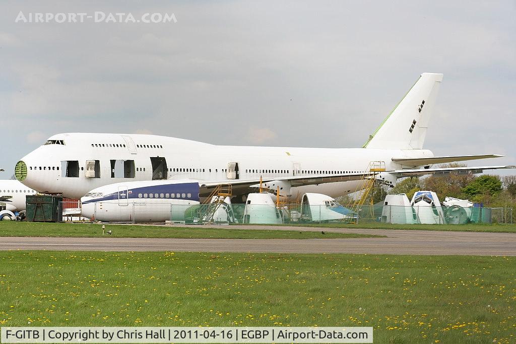 F-GITB, 1991 Boeing 747-428 C/N 24990, ex Air France B747 being scrapped at Kemble