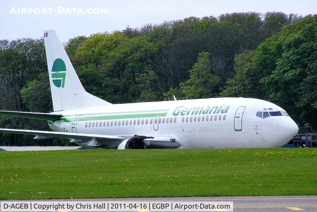 D-AGEB, 1989 Boeing 737-322 C/N 24320, ex Germania B737 being parted out by ASI prior to being scrapped
