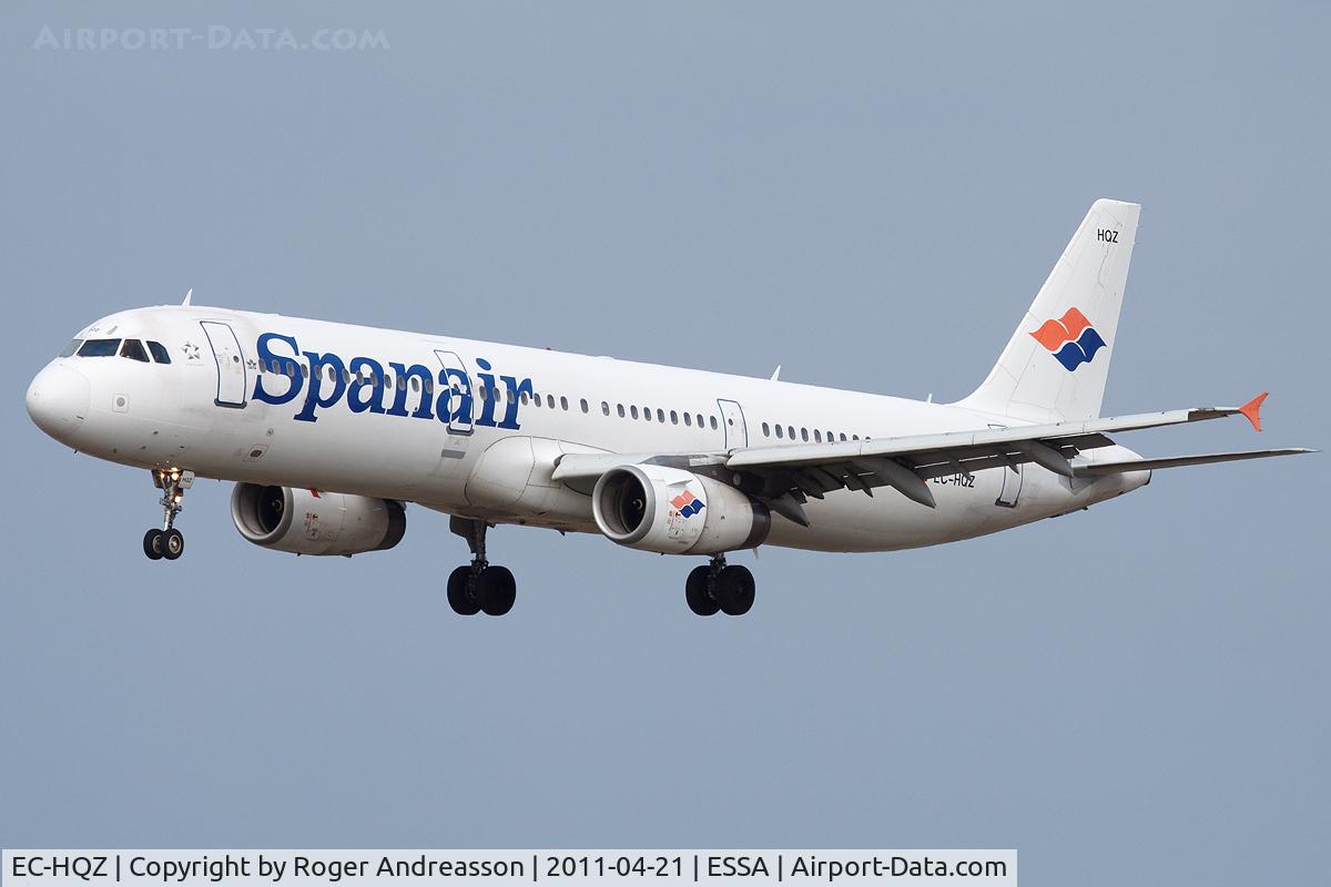 EC-HQZ, 2000 Airbus A321-231 C/N 1333, JK057 BCN-ARN