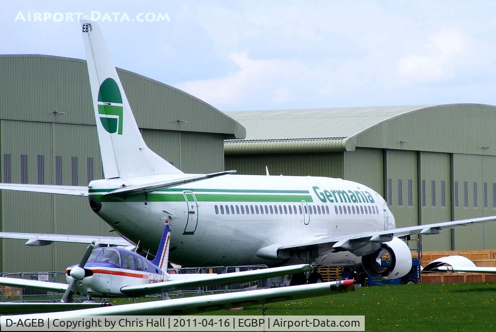 D-AGEB, 1989 Boeing 737-322 C/N 24320, ex Germania B737 being parted out by ASI prior to being scrapped
