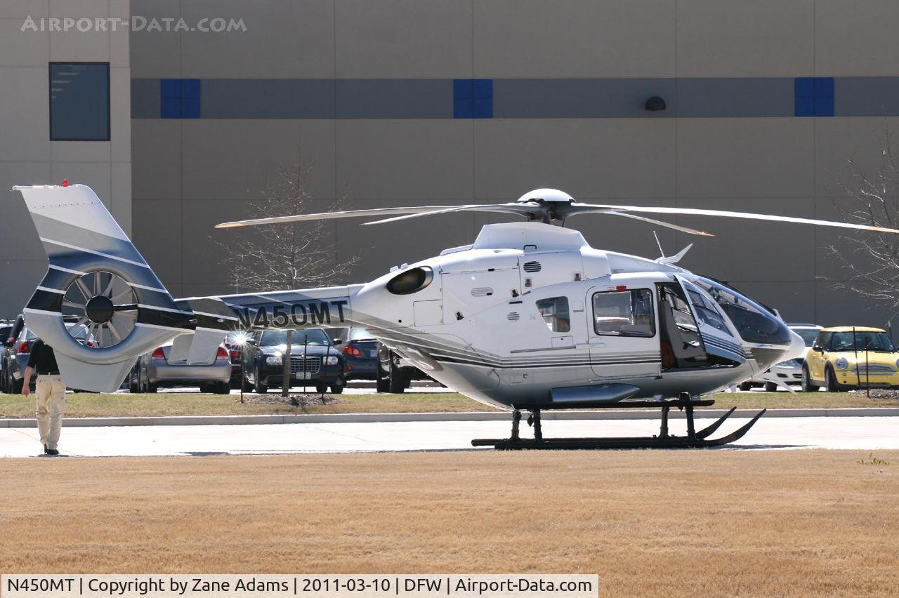 N450MT, Eurocopter EC-135P-2+ C/N 0950, EC-135 in the Flight Safety parking lot at DFW Airport