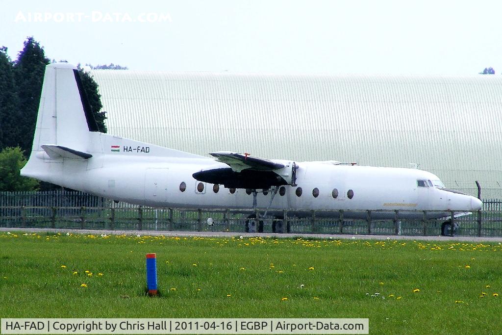 HA-FAD, 1971 Fokker F-27-500 Friendship C/N 10449, ex Farnair F-27 in storage at Kemble