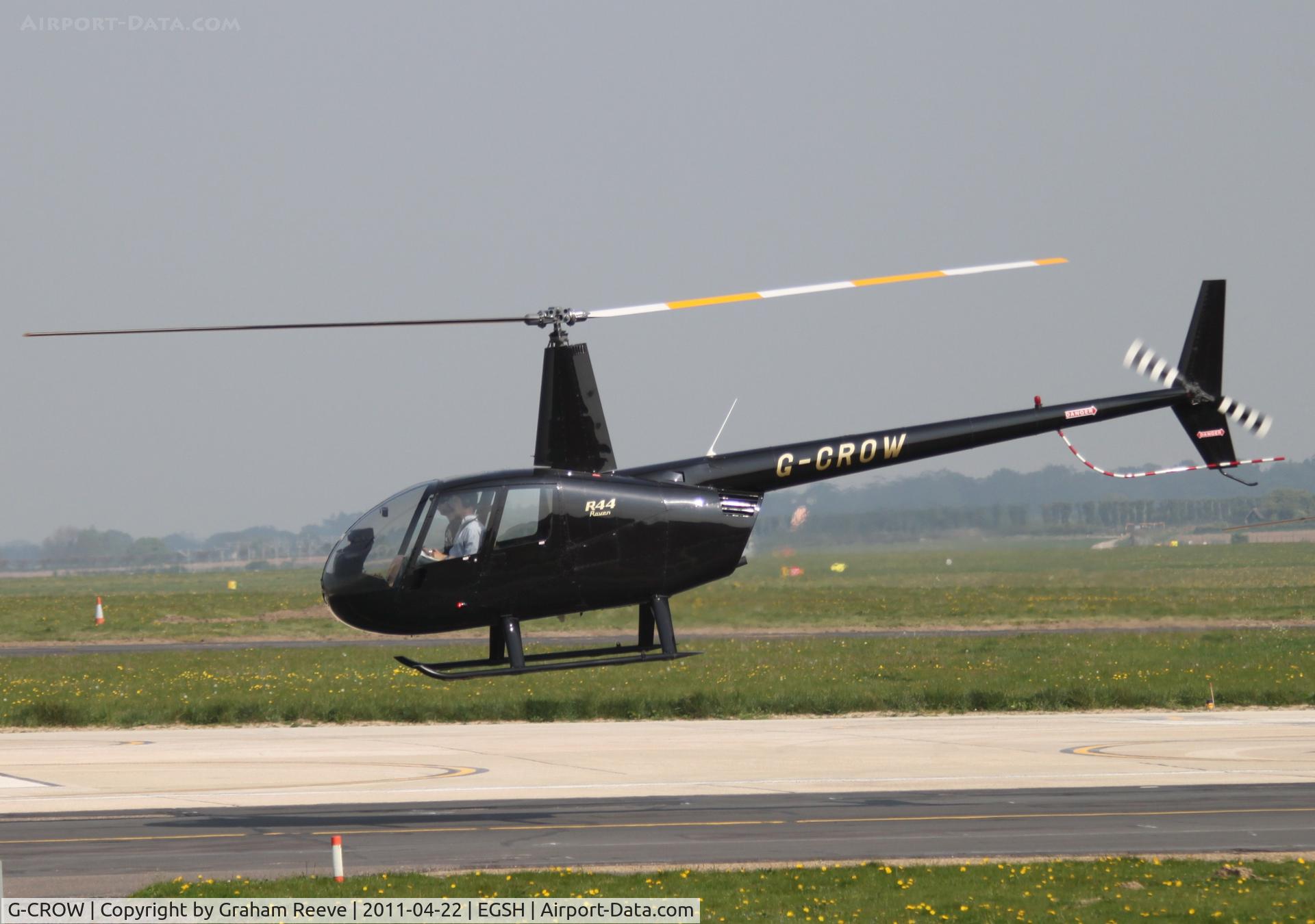 G-CROW, 2000 Robinson R44 Astro C/N 0754, Departing.
