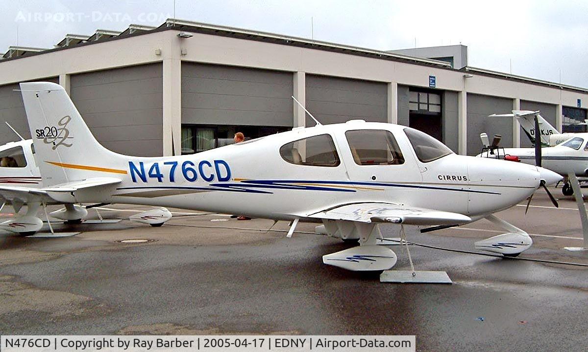 N476CD, 2005 Cirrus SR20 G2 C/N 1476, Cirrus Design SR-20G2 [1476] Friedrichshafen~D 17/04/2005