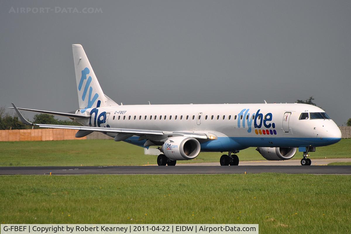 G-FBEF, 2007 Embraer 195LR (ERJ-190-200LR) C/N 19000104, Lining up r/w 10