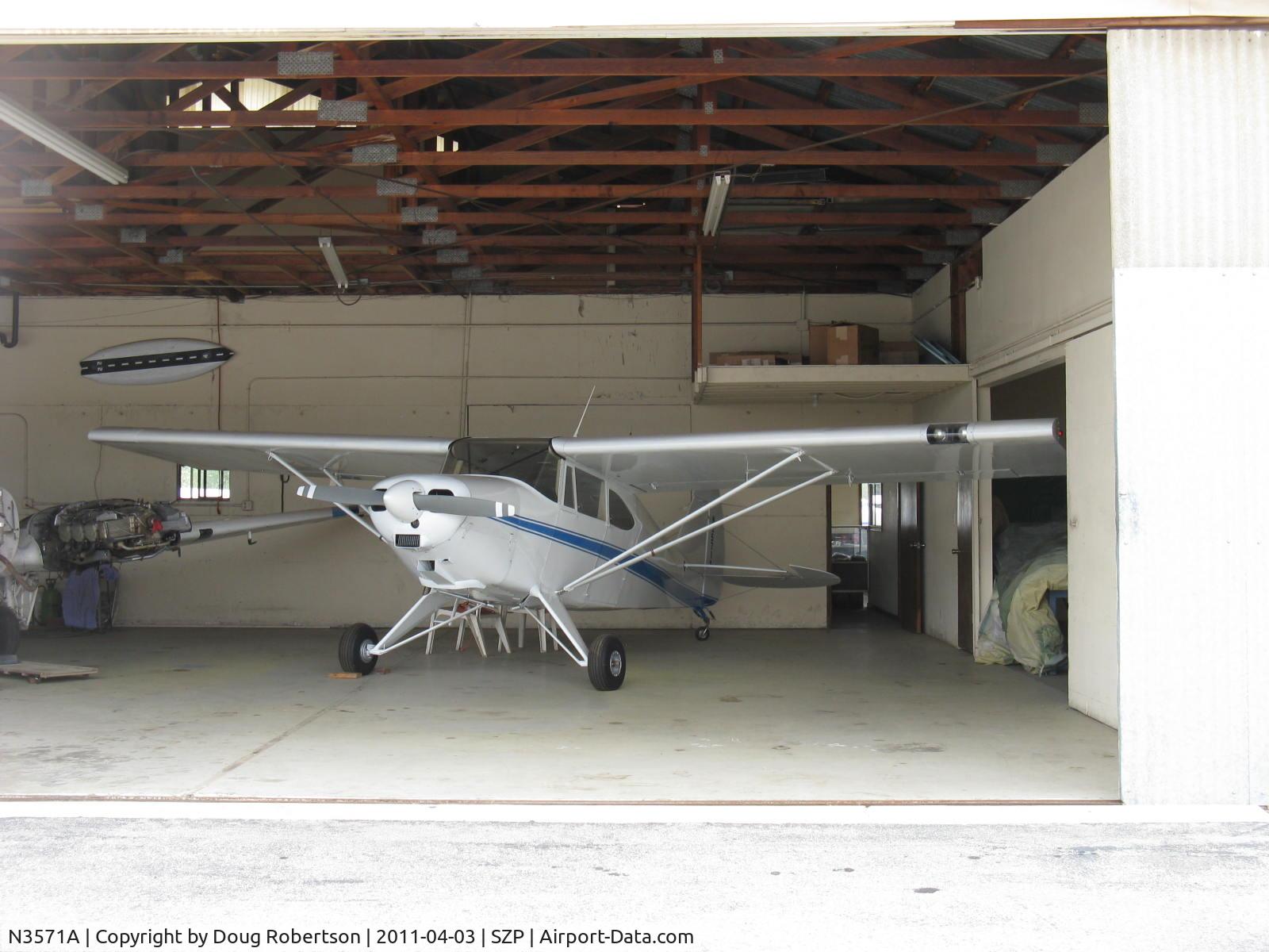 N3571A, 1953 Piper PA-22-135 Tri-Pacer C/N 22-1845, 1953 Piper PA-22-135 TRI-PACER, Lycoming O-290-D2 135 Hp, converted to taildragger, Hoerner tips removed, recovered & refinished