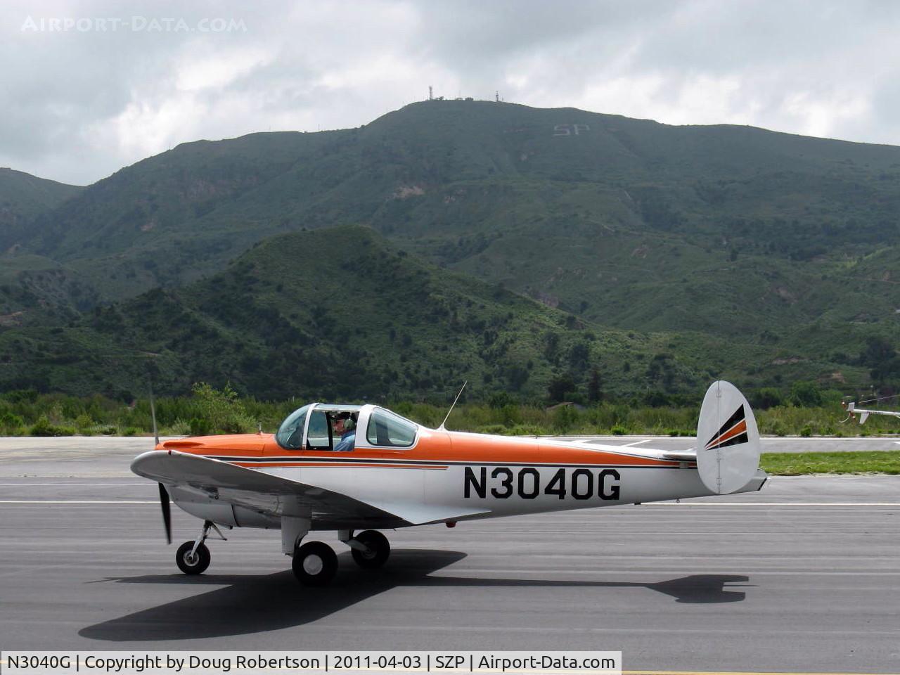 N3040G, 1961 Forney F-1A Aircoupe C/N 5740, 1961 Forney FORNAIRE F-1A AIRCOUPE, Continentaal O-200-A 100 Hp upgrade, taxi