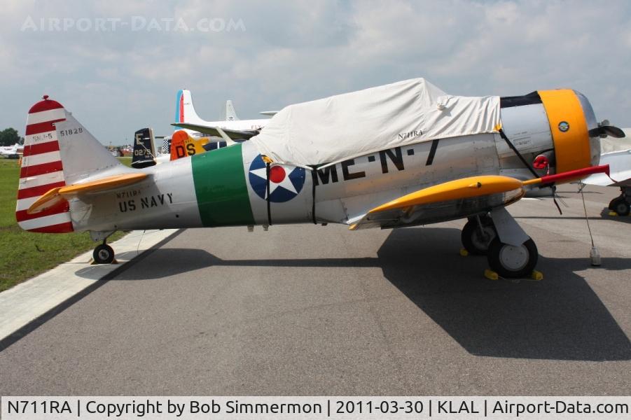 N711RA, 1943 North American SNJ-5C Texan Texan C/N 88-14800, On display at Sun N Fun 2011 - Lakeland, FL