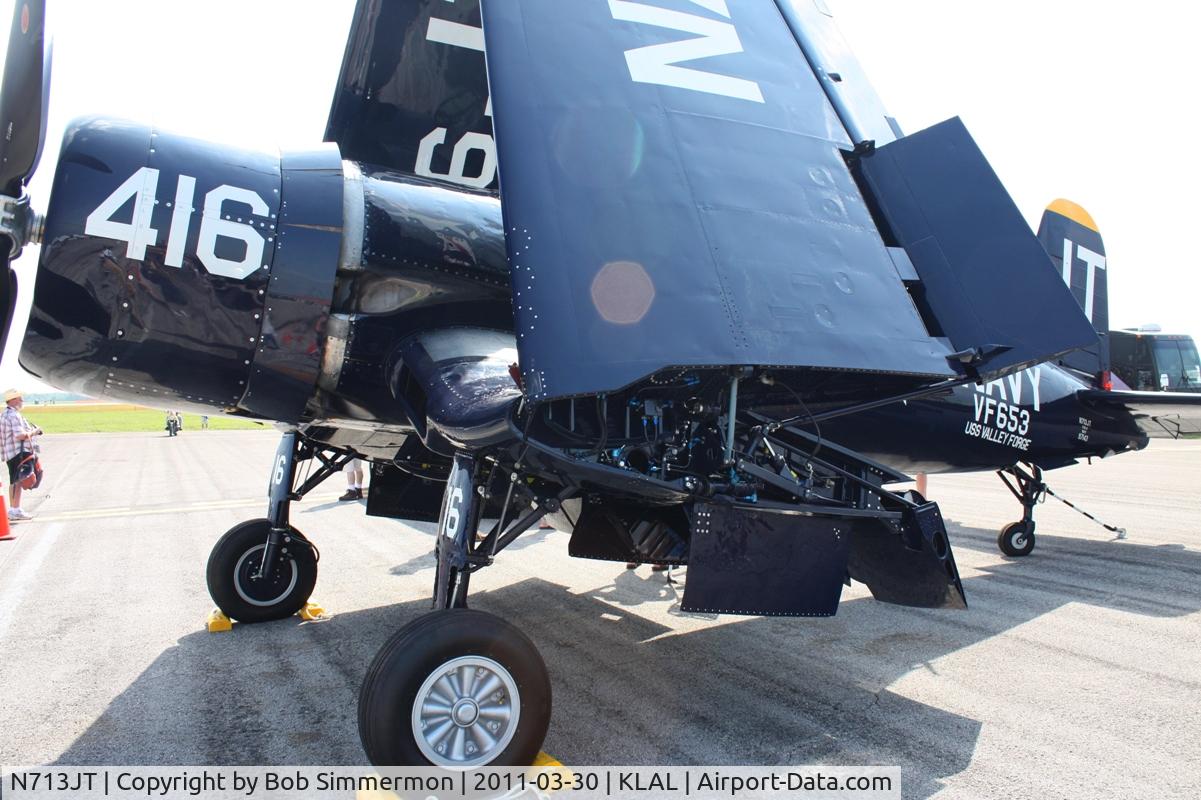 N713JT, 1945 Vought F4U-4B Corsair C/N 97143, On display at Sun N Fun 2011 - Lakeland, FL