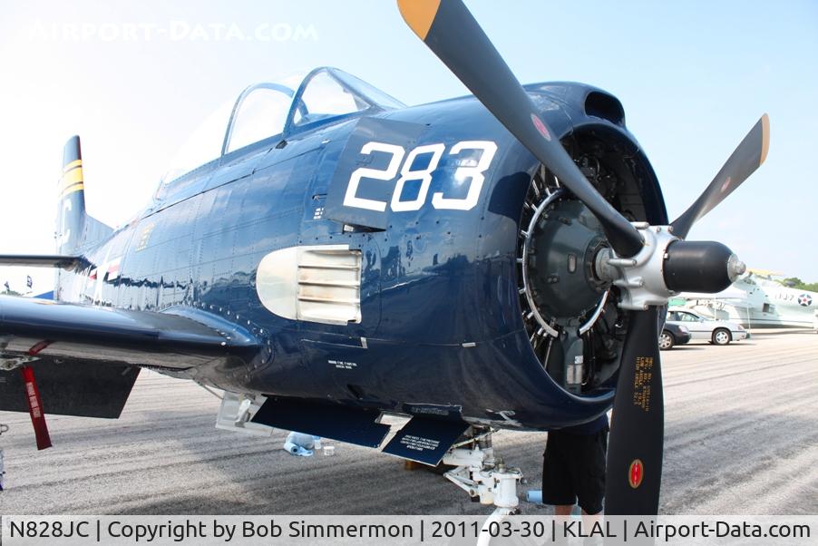 N828JC, 1955 North American T-28B Trojan C/N 219-11, On display at Sun N Fun 2011 - Lakeland, FL