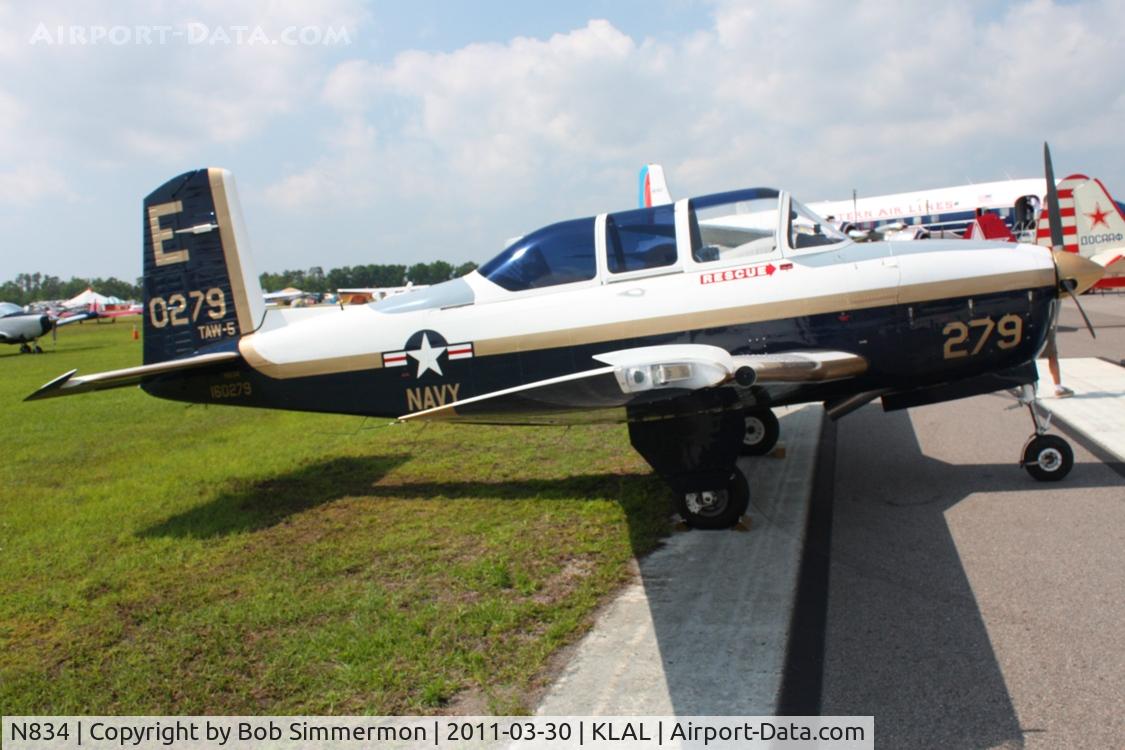 N834, 1952 Beech (CCF) T-34A Mentor (A45) C/N G-62, On display at Sun N Fun 2011 - Lakeland, FL