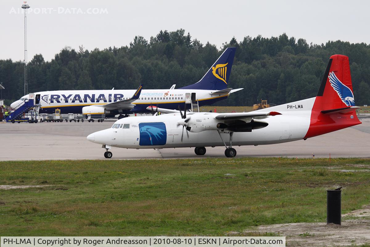 PH-LMA, 1988 Fokker 50 C/N 20118, Operated by Amapola Flyg AB. Now registered SE-MFA since April 20, 2011
