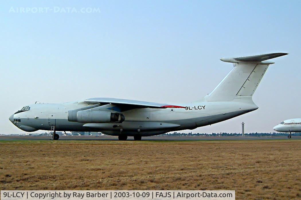 9L-LCY, 1990 Ilyushin Il-76TD C/N 1003499994, Ilyushin IL-76TD [1003499994] Aerolift Johannesburg~ZS 09/10/2003.This was written off at Khartoum Sudan 30-06-2008 4 crew were killed.