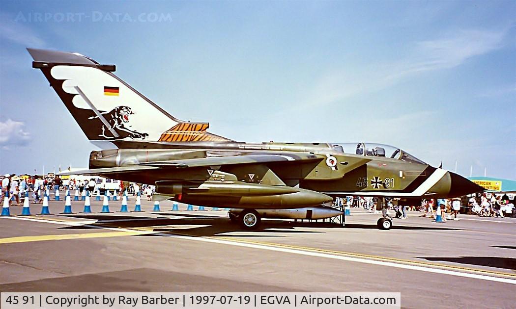 45 91, Panavia Tornado IDS C/N 722/GS232/4291, 45+91   BAe/Panavia Tornado IDS [GS232] (German AF) RAF Fairford~G 19/07/1997