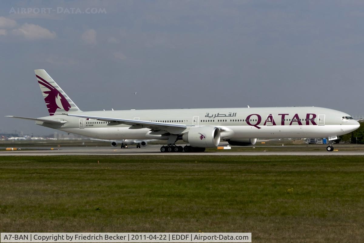 A7-BAN, 2011 Boeing 777-3DZ/ER C/N 38246, departure via RW18W