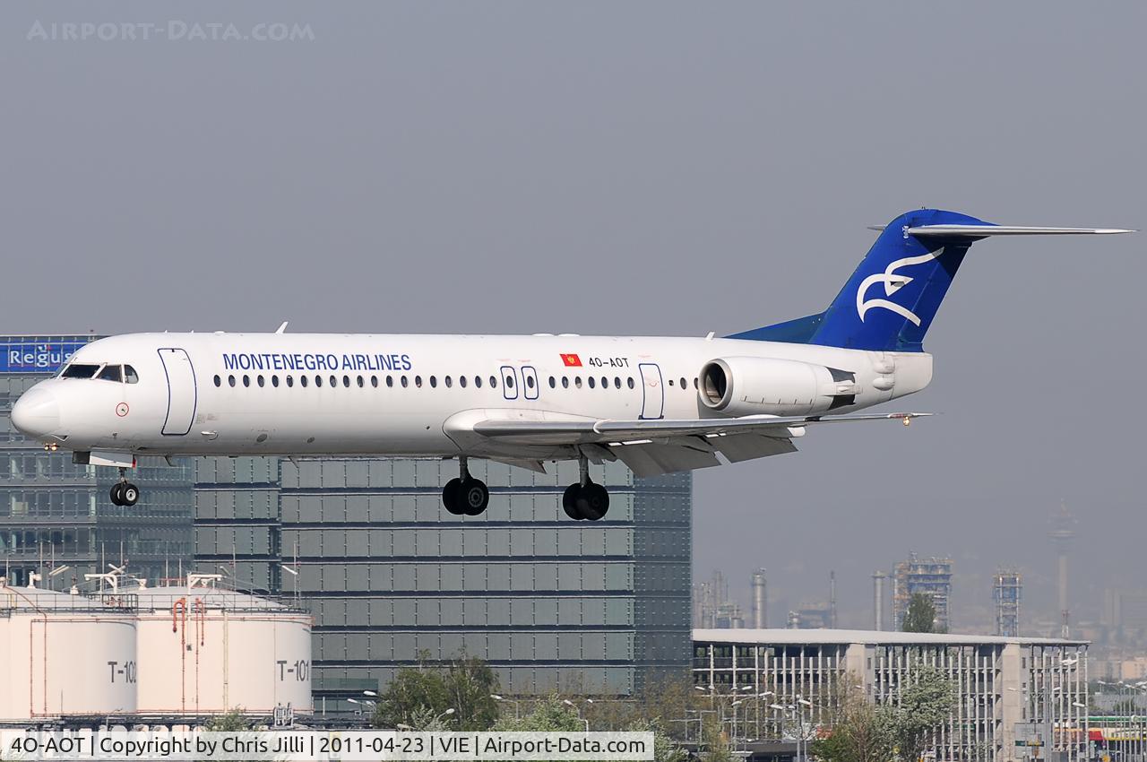 4O-AOT, 1991 Fokker 100 (F-28-0100) C/N 11350, Montenegro Airlines