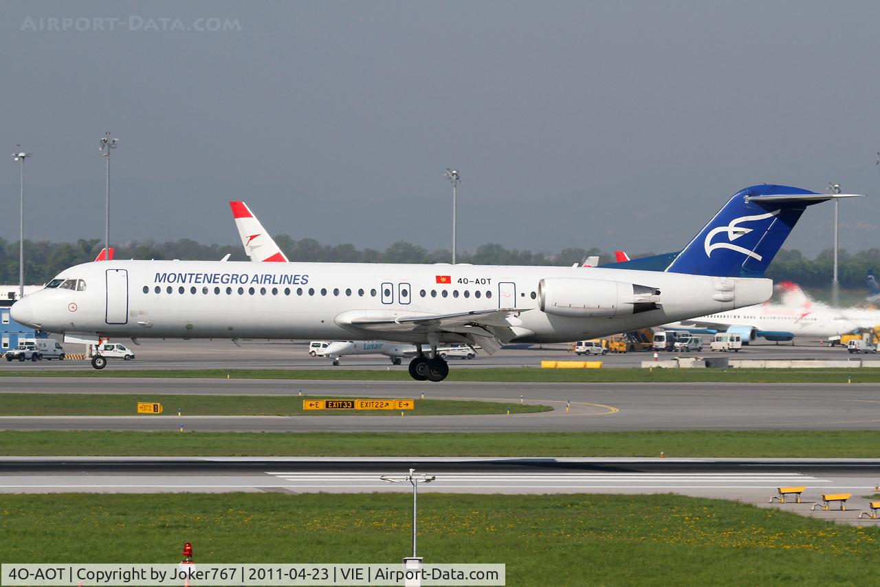 4O-AOT, 1991 Fokker 100 (F-28-0100) C/N 11350, Montenegro Airlines