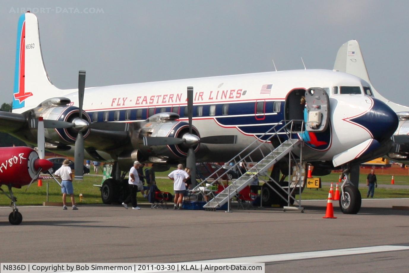 N836D, 1957 Douglas DC-7B C/N 45345, On display at Sun N Fun 2011 - Lakeland, FL