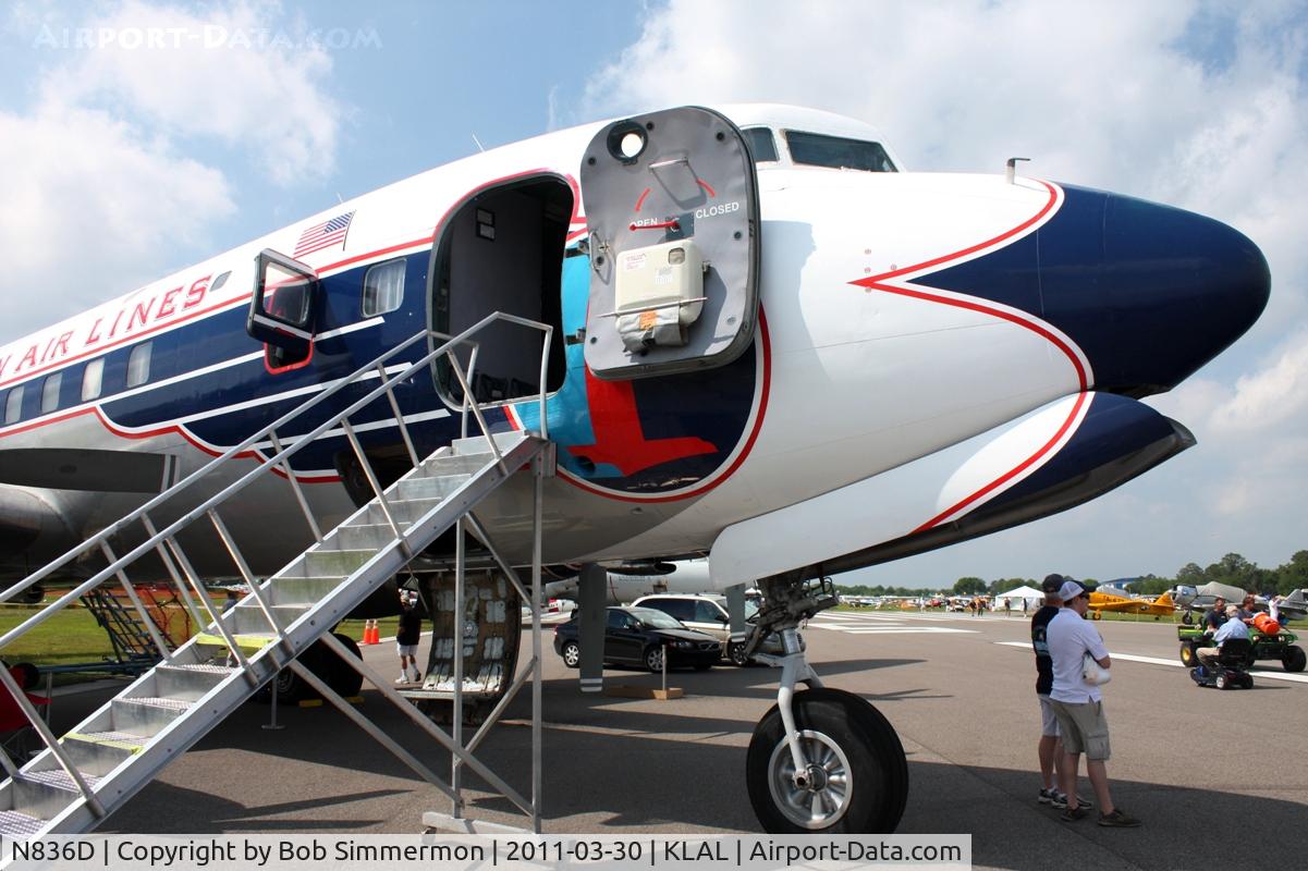 N836D, 1957 Douglas DC-7B C/N 45345, On display at Sun N Fun 2011 - Lakeland, FL