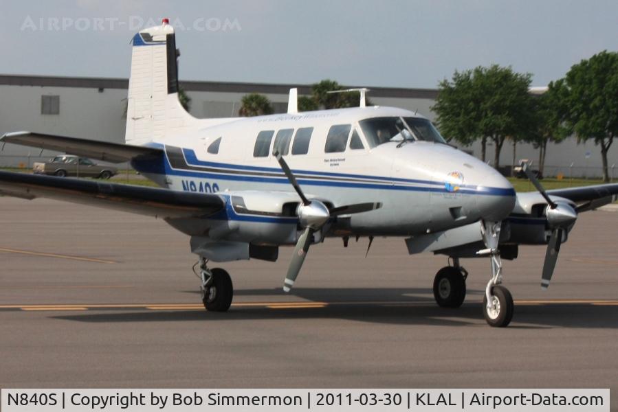 N840S, 1962 Beech 65 (LF-23F) Queen Air C/N LF-38, On the ramp at Lakeland, FL