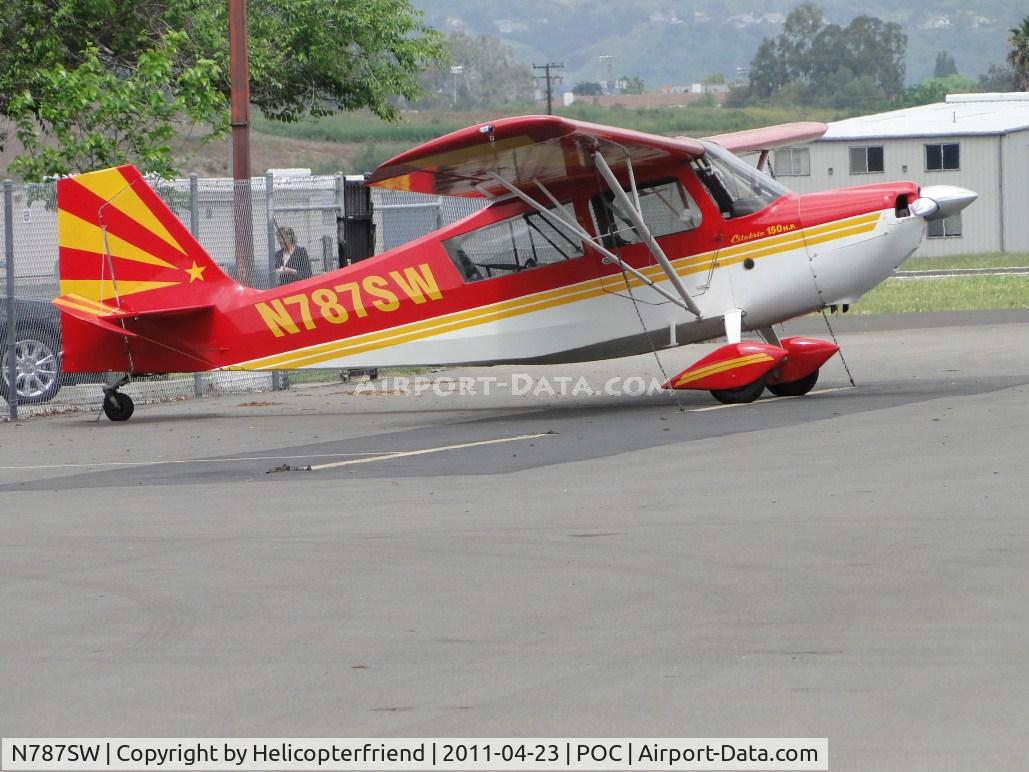 N787SW, Champion 7KCAB C/N 204, Parked backed in at transient parking