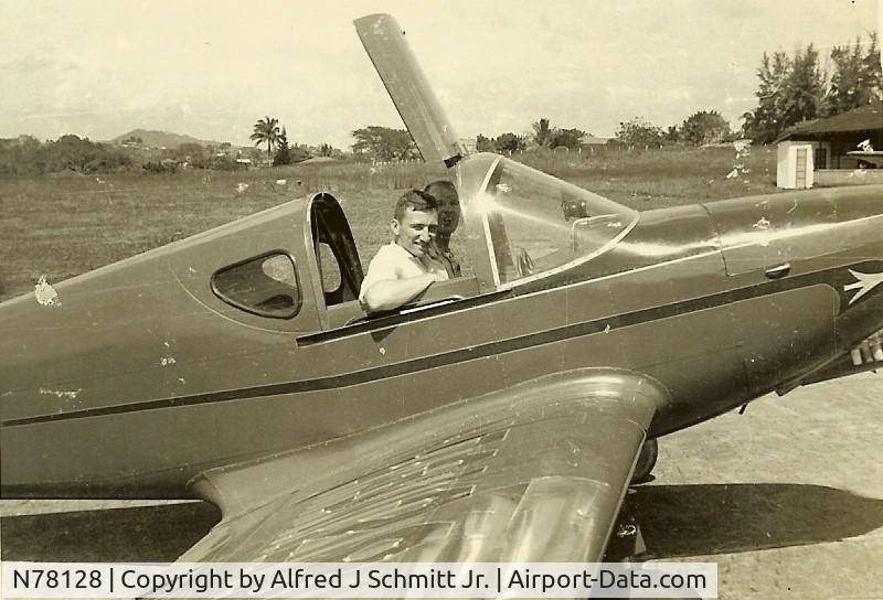 N78128, 1946 Globe GC-1B Swift C/N 2128, On the ground in Panama Circa 1954