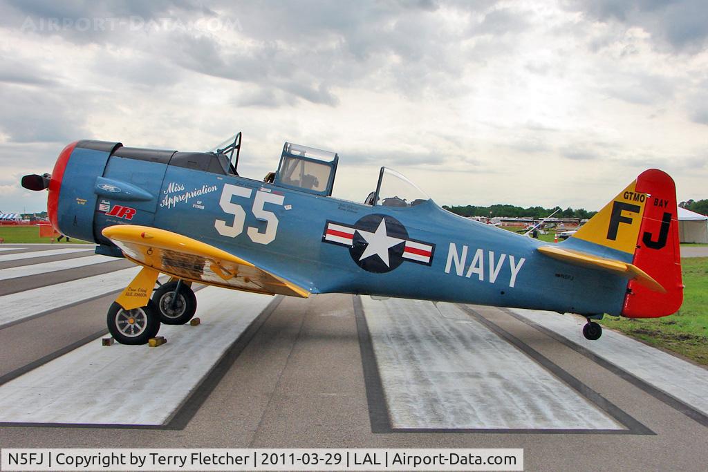 N5FJ, North American AT-6 C/N 88-14705, 2011 Sun n Fun - Lakeland , Florida