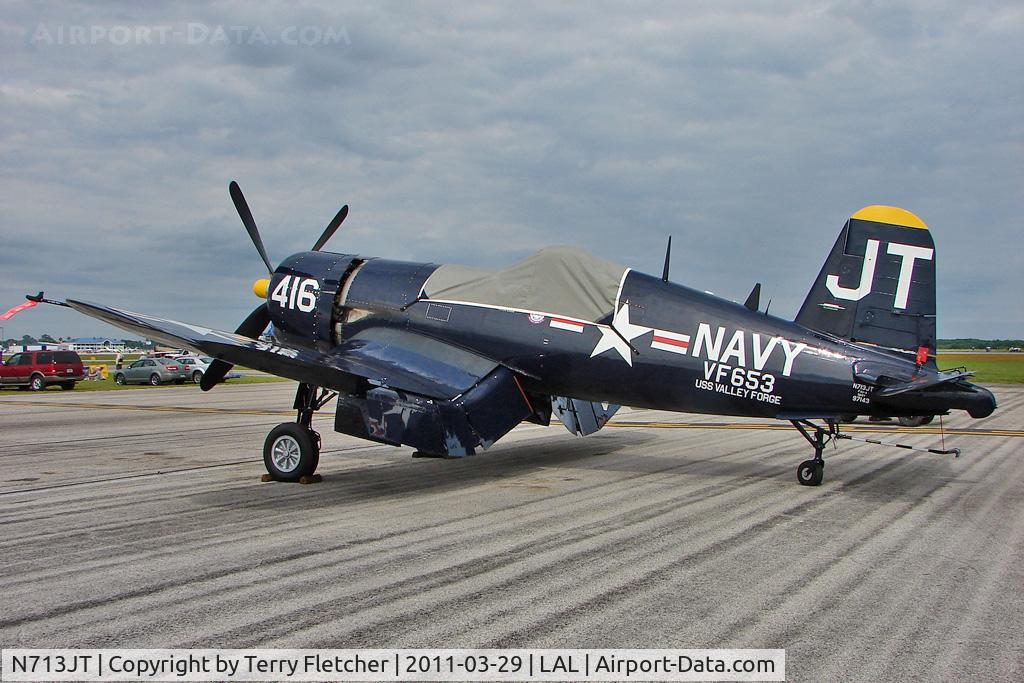 N713JT, 1945 Vought F4U-4B Corsair C/N 97143, 2011 Sun n Fun - Lakeland , Florida