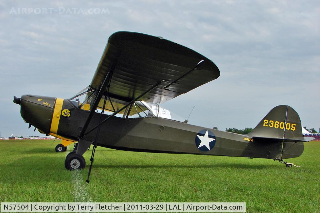 N57504, 1942 Taylorcraft DCO-65 C/N 0-4466, 2011 Sun n Fun - Lakeland , Florida