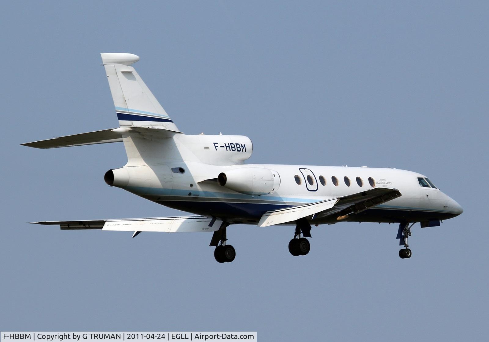 F-HBBM, 1980 Dassault Falcon 50 C/N 016, Landing 09L at LHR on Easter Sunday