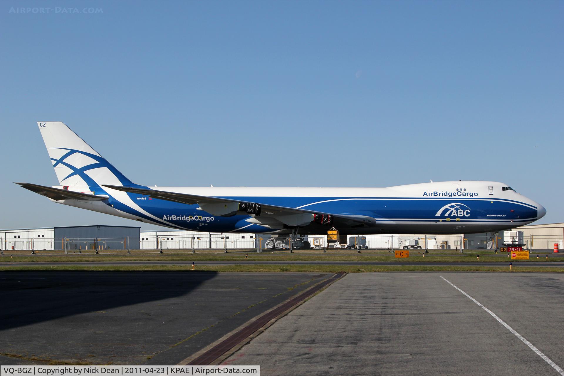 VQ-BGZ, 2012 Boeing 747-8HVF/SCD C/N 37580, KPAE In open storage on RWY 11/29 minus engines.