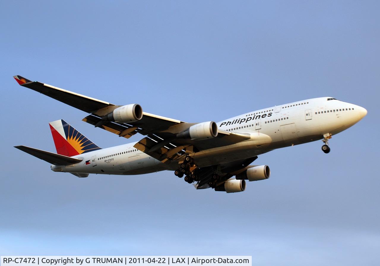 RP-C7472, 1993 Boeing 747-4F6 C/N 27262, Evening landing at LAX