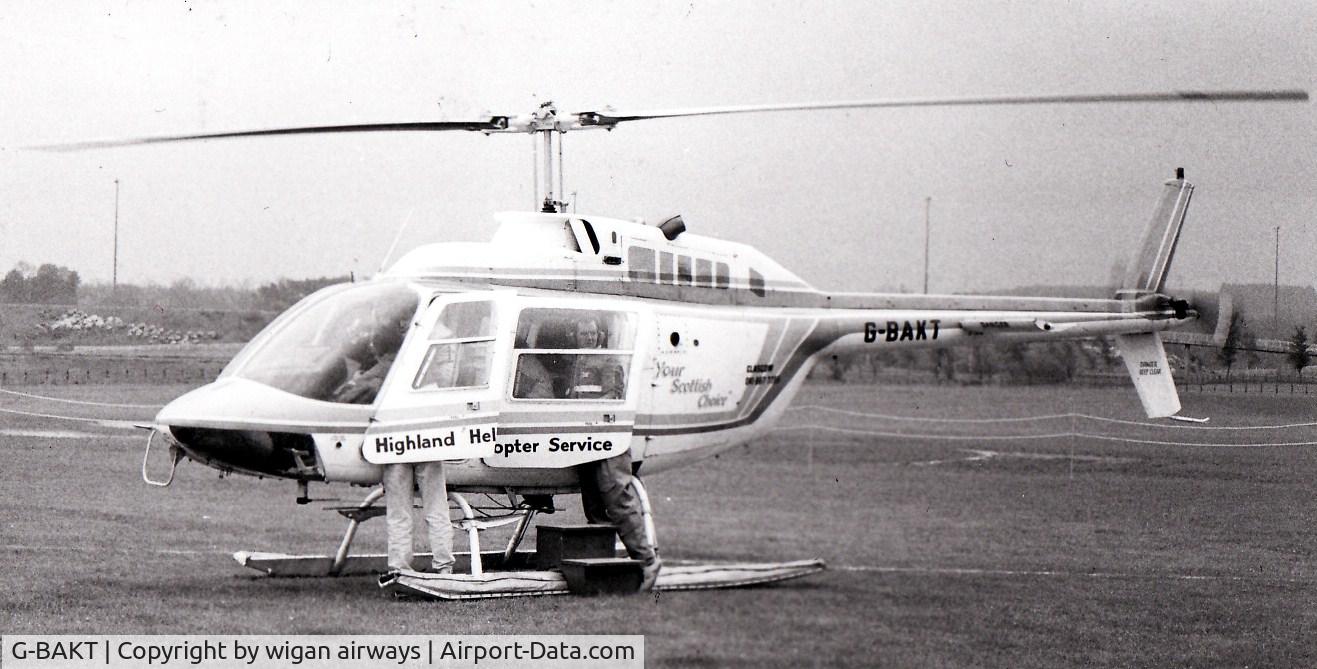 G-BAKT, 1973 Agusta AB-206B JetRanger II C/N 8341, G-BAKT doing pleasure flights