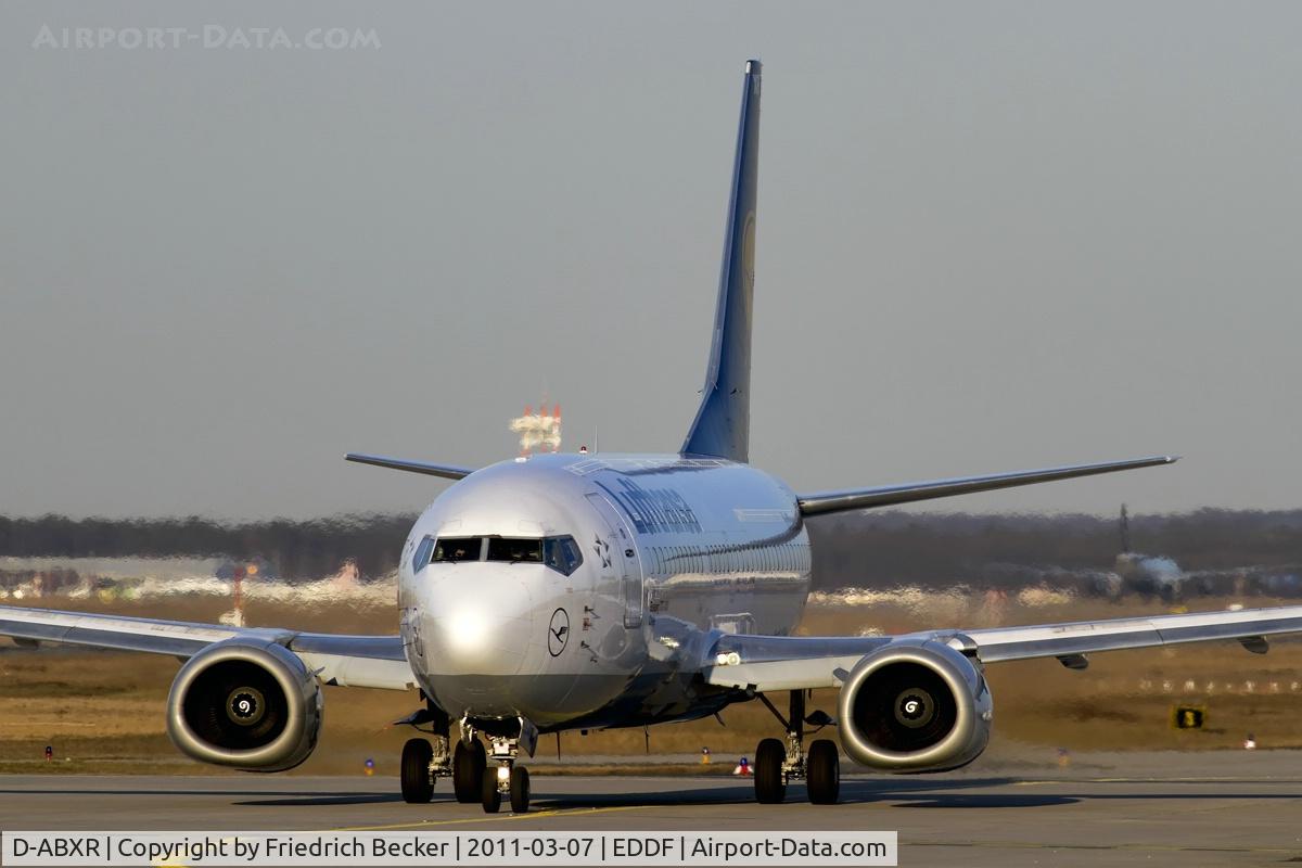D-ABXR, 1988 Boeing 737-330 C/N 23875, holding point RW18W