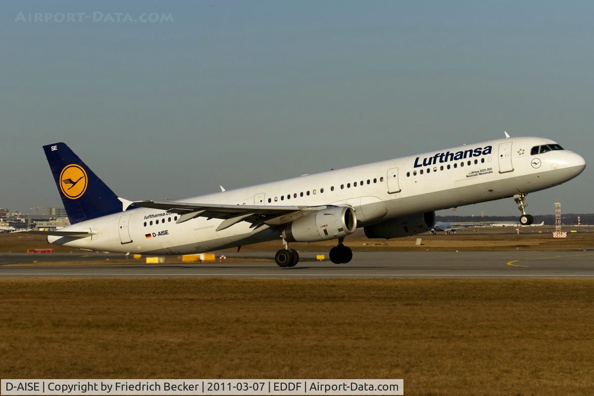 D-AISE, 2000 Airbus A321-231 C/N 1214, rotating while departing via RW18W