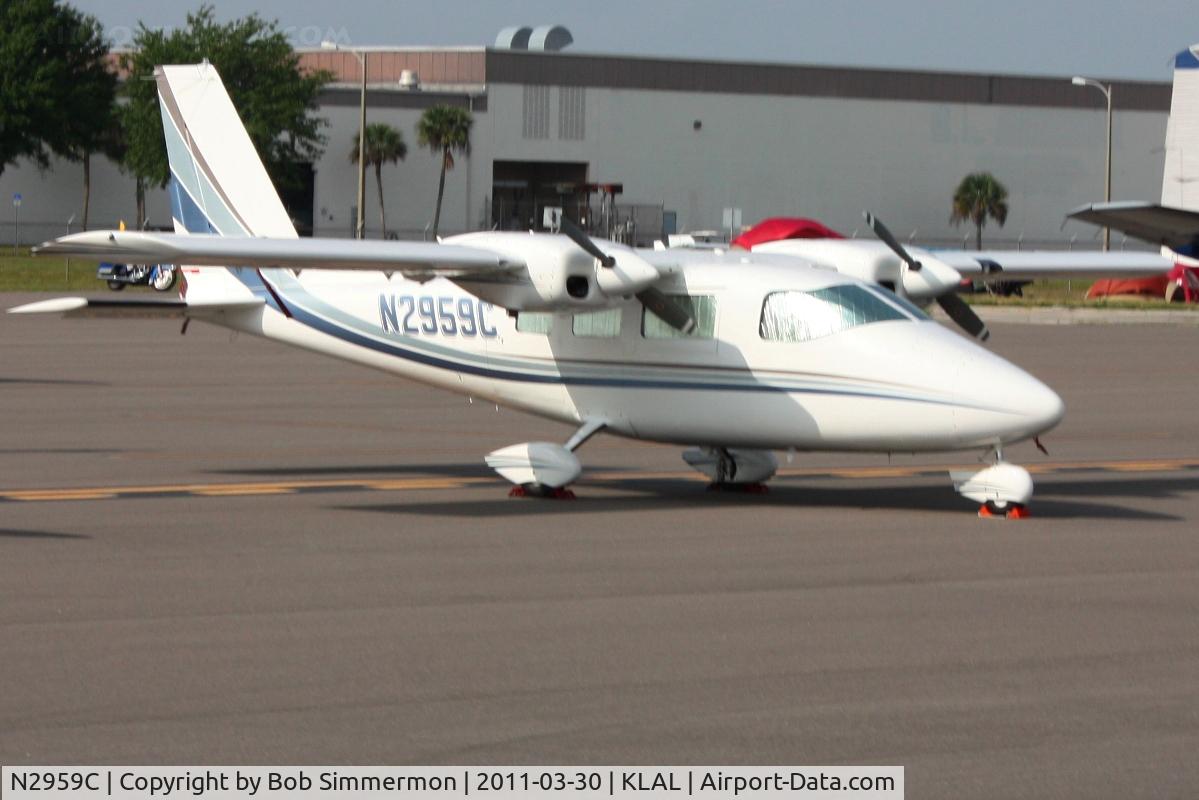 N2959C, 1982 Partenavia P-68C-TC C/N 260-17-TC, On the ramp at Lakeland, FL